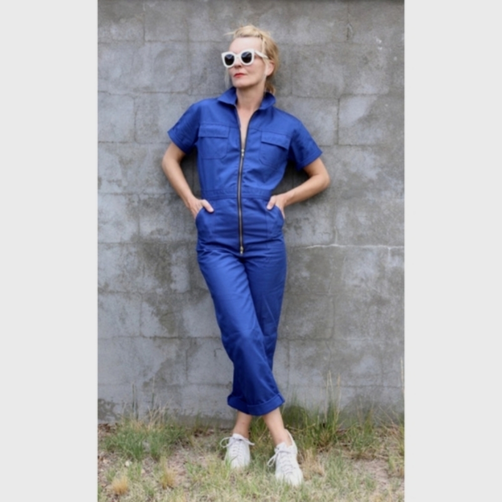 GARBÓ hey hey × navy utilitarian jumpsuit